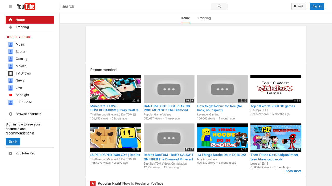 Youtube - toggle hide my private assets website features roblox