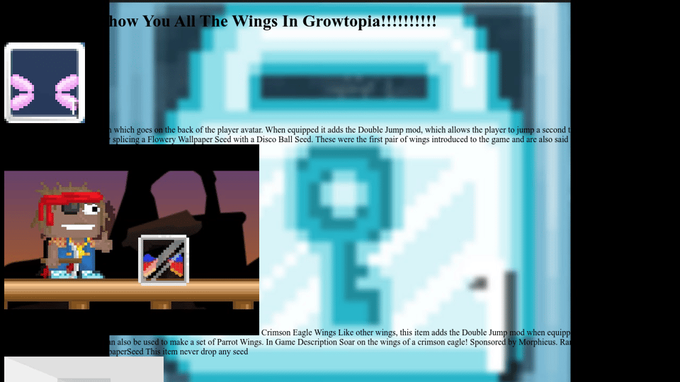 Wings - Red Wallpaper Seed Growtopia
