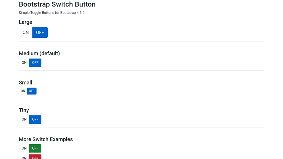 Bootstrap Toggle Switch