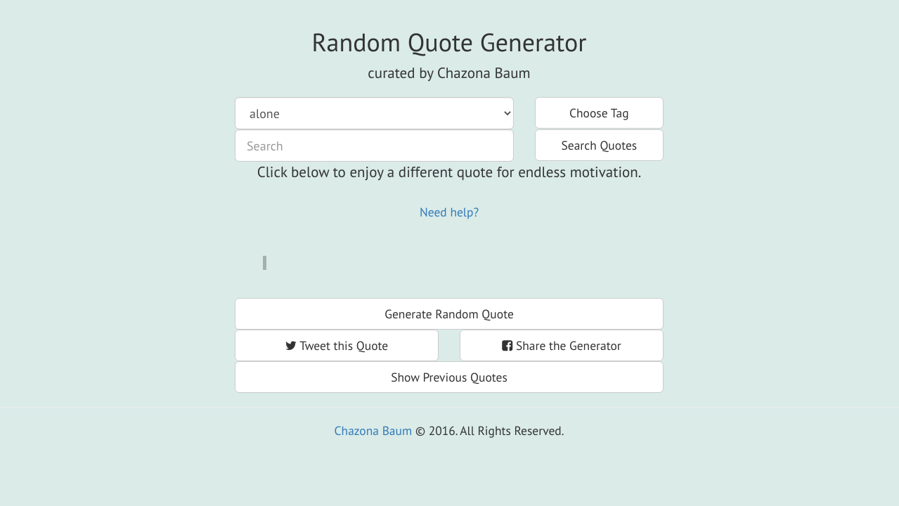 Codepen Random Quote Machine