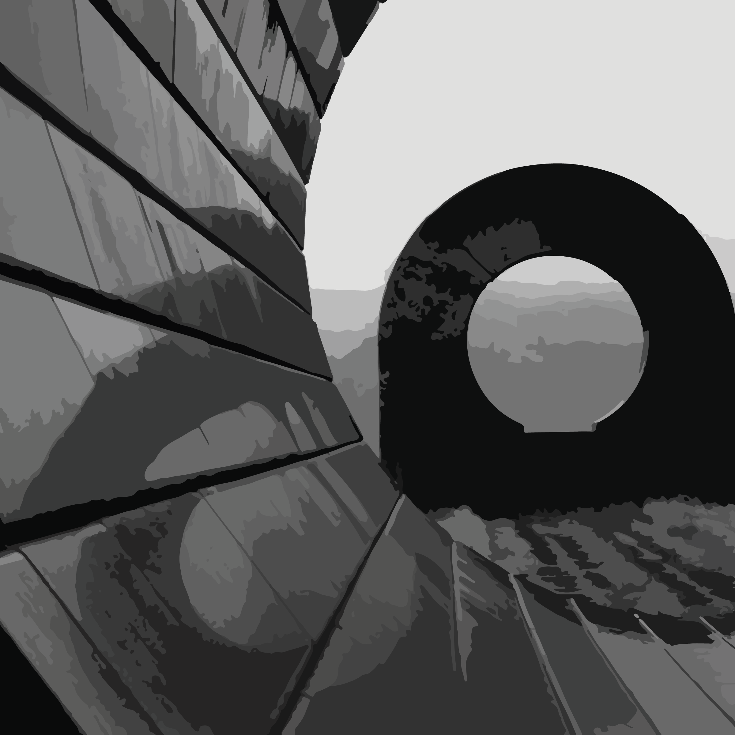 Stone curves frame the void,
      Circle within the mountain,
      Silent dialogue.