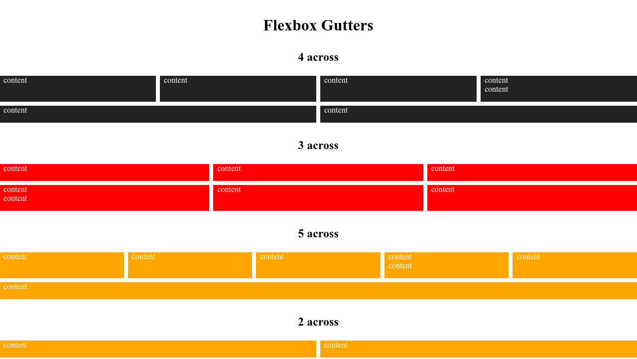 Flexbox Gutters