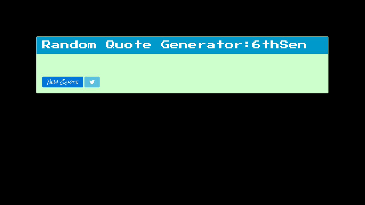 Codepen Random Quote Generator 6thsen