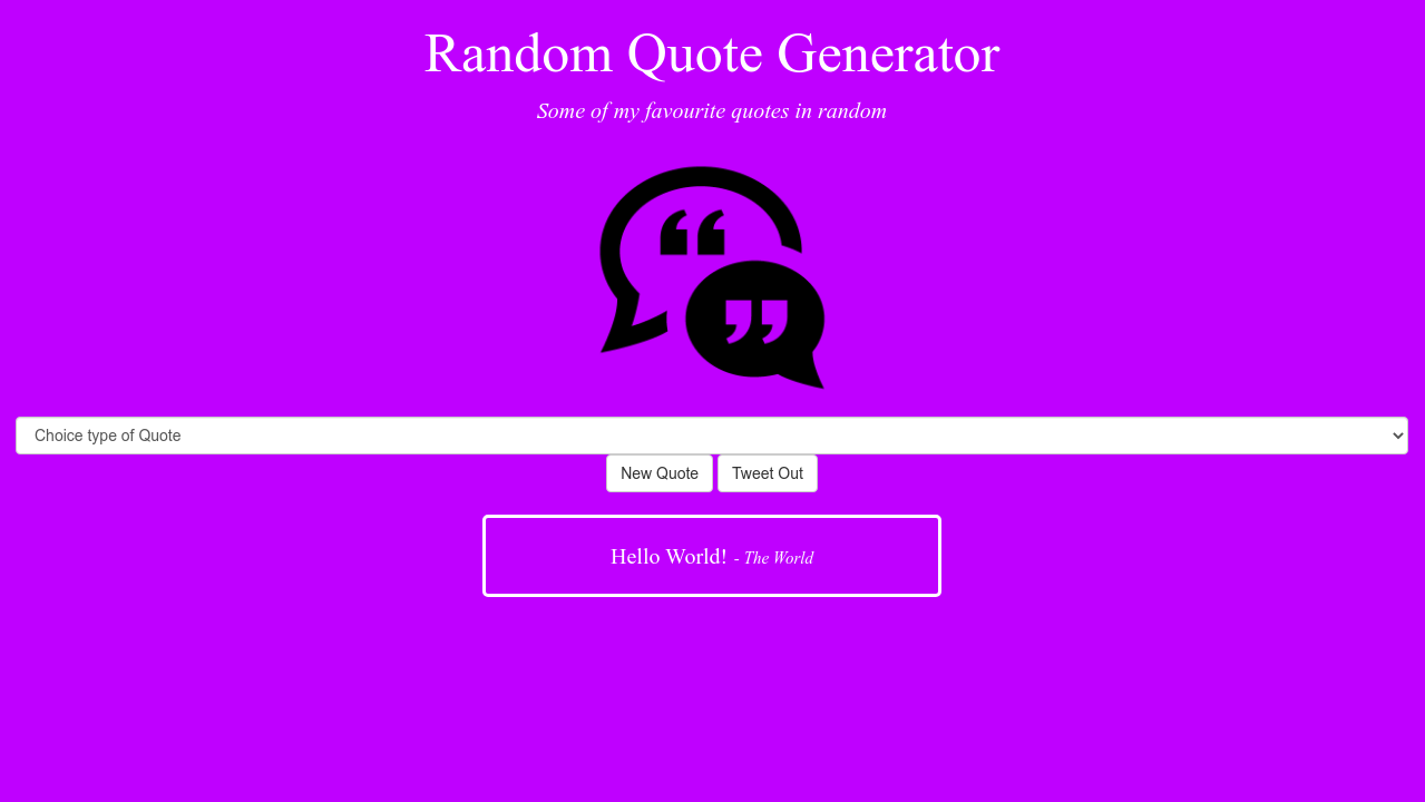 Random Quote Generator