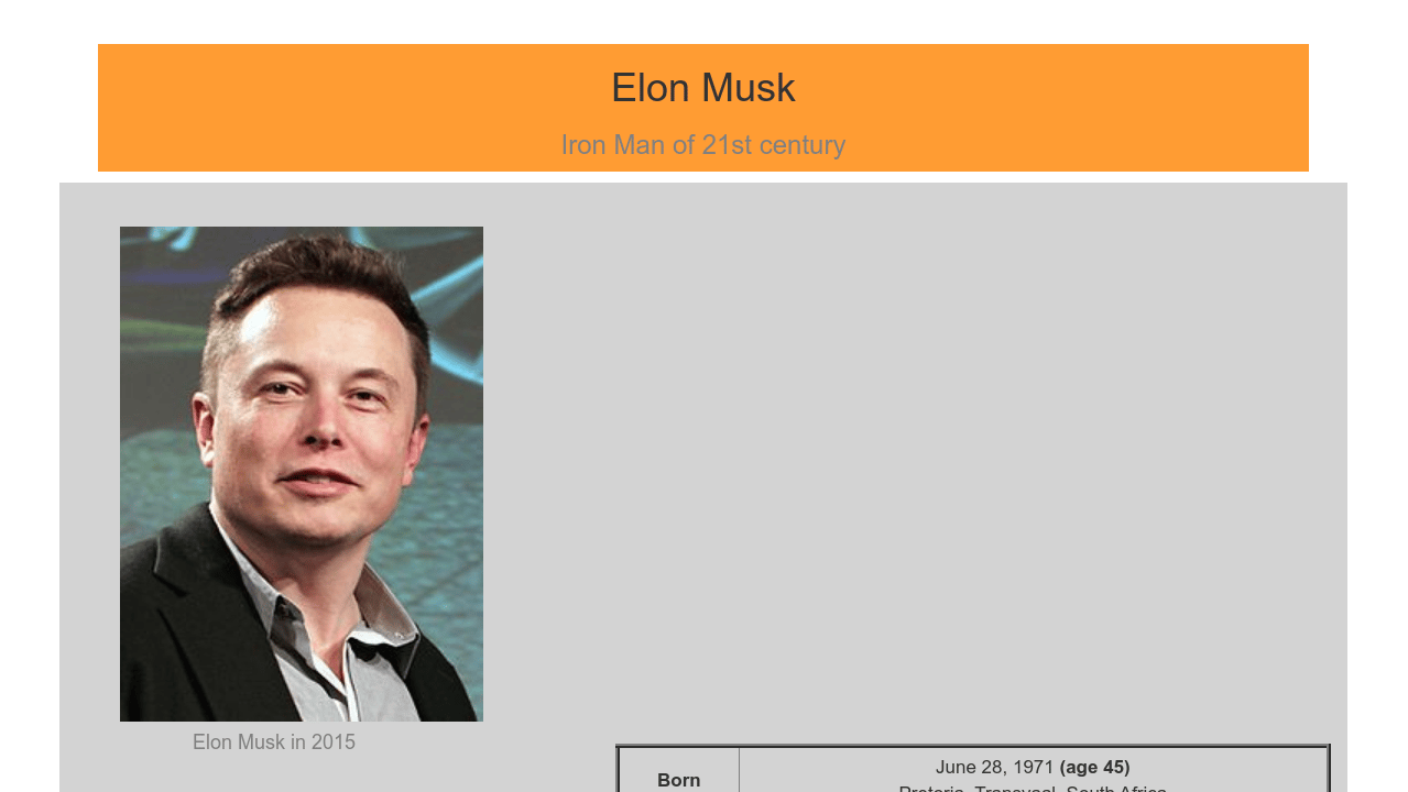Tribute Page Elon Musk