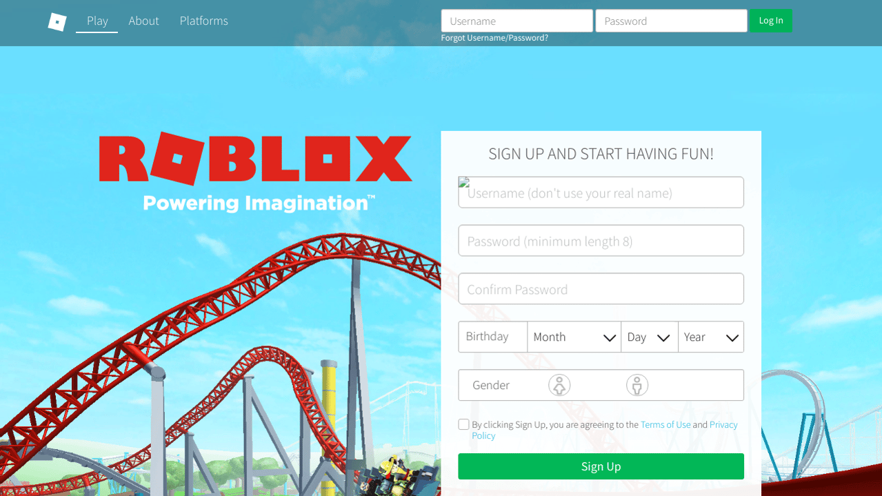 Roblox - roblox.com/login/default.aspx