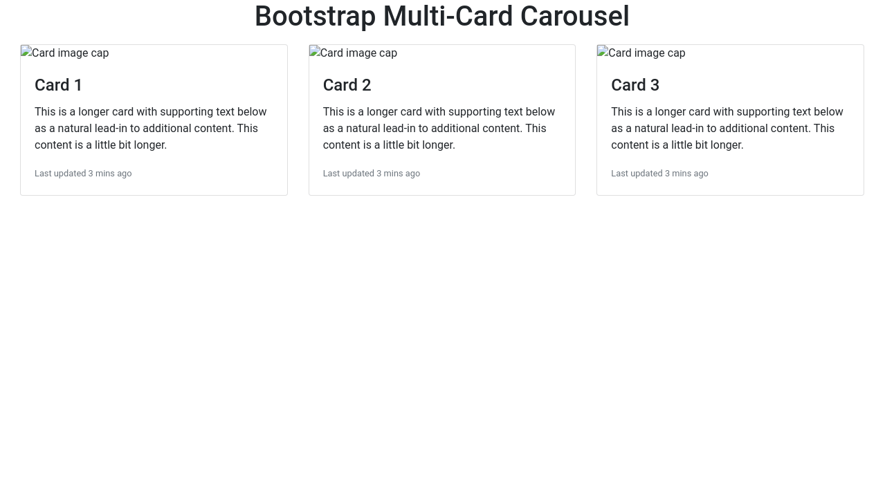 Scrolling Bootstrap Card Carousel