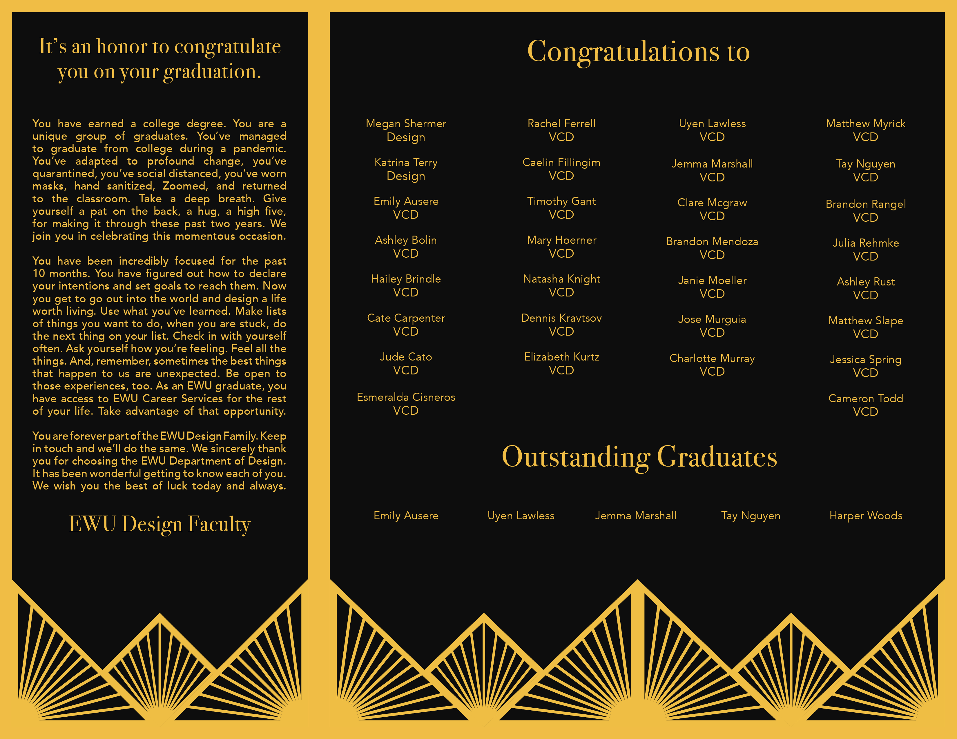 graduation pamphlet page 2