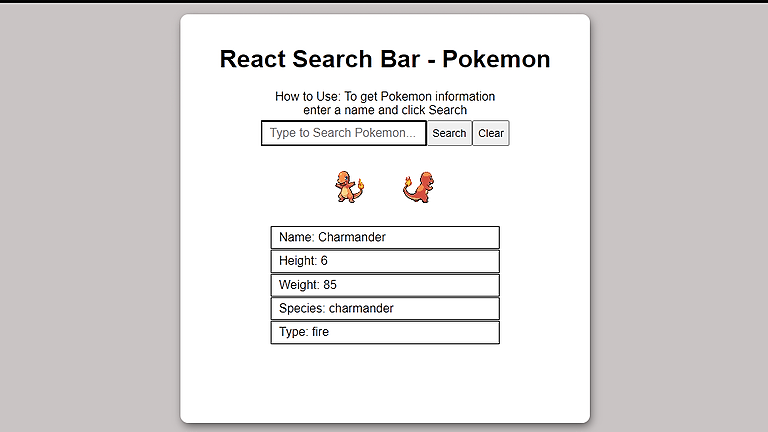 React Search Bar
