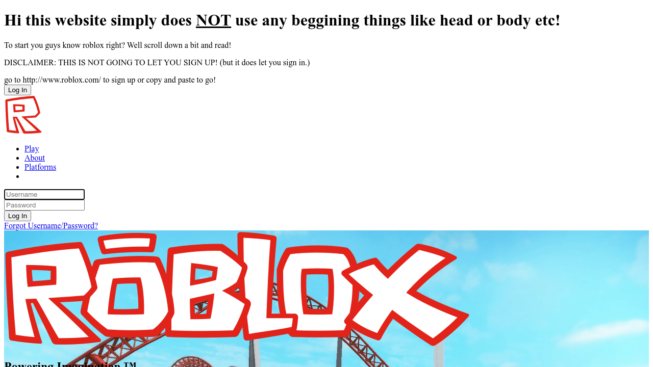 Codepen Roblox Website Test