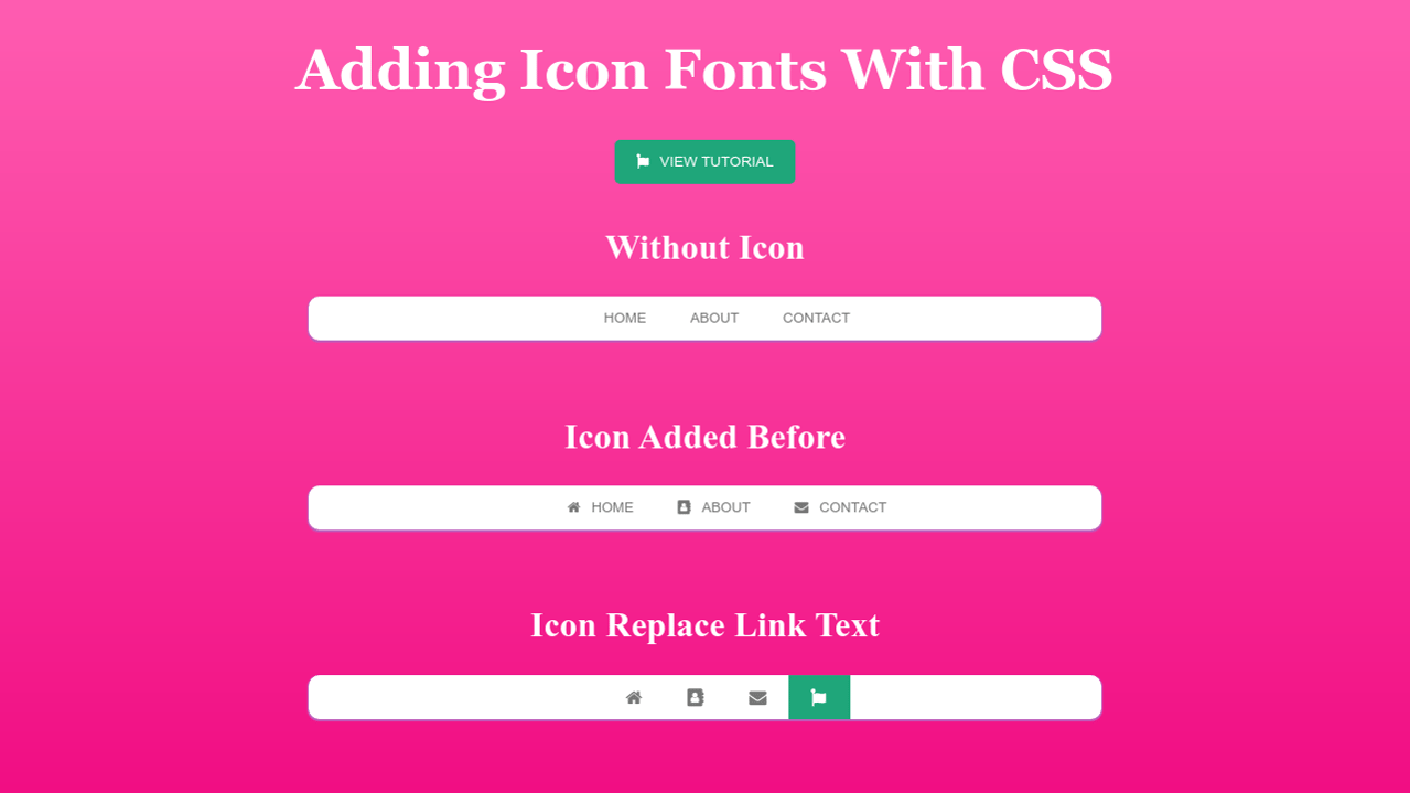 Download Adding Icon Fonts With CSS Only