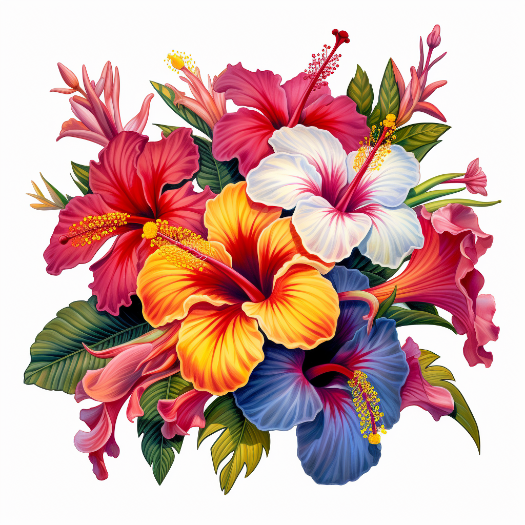 Hawaiian Hibiscus Flower Clipart