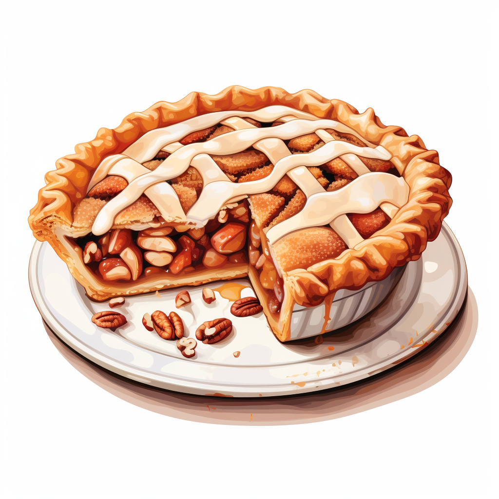 Pecan Pie Illustration