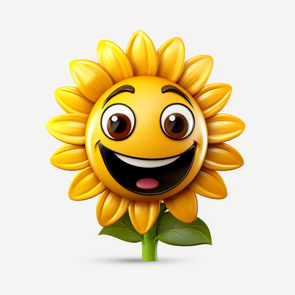 Smiling Sunflower Emoji Clipart