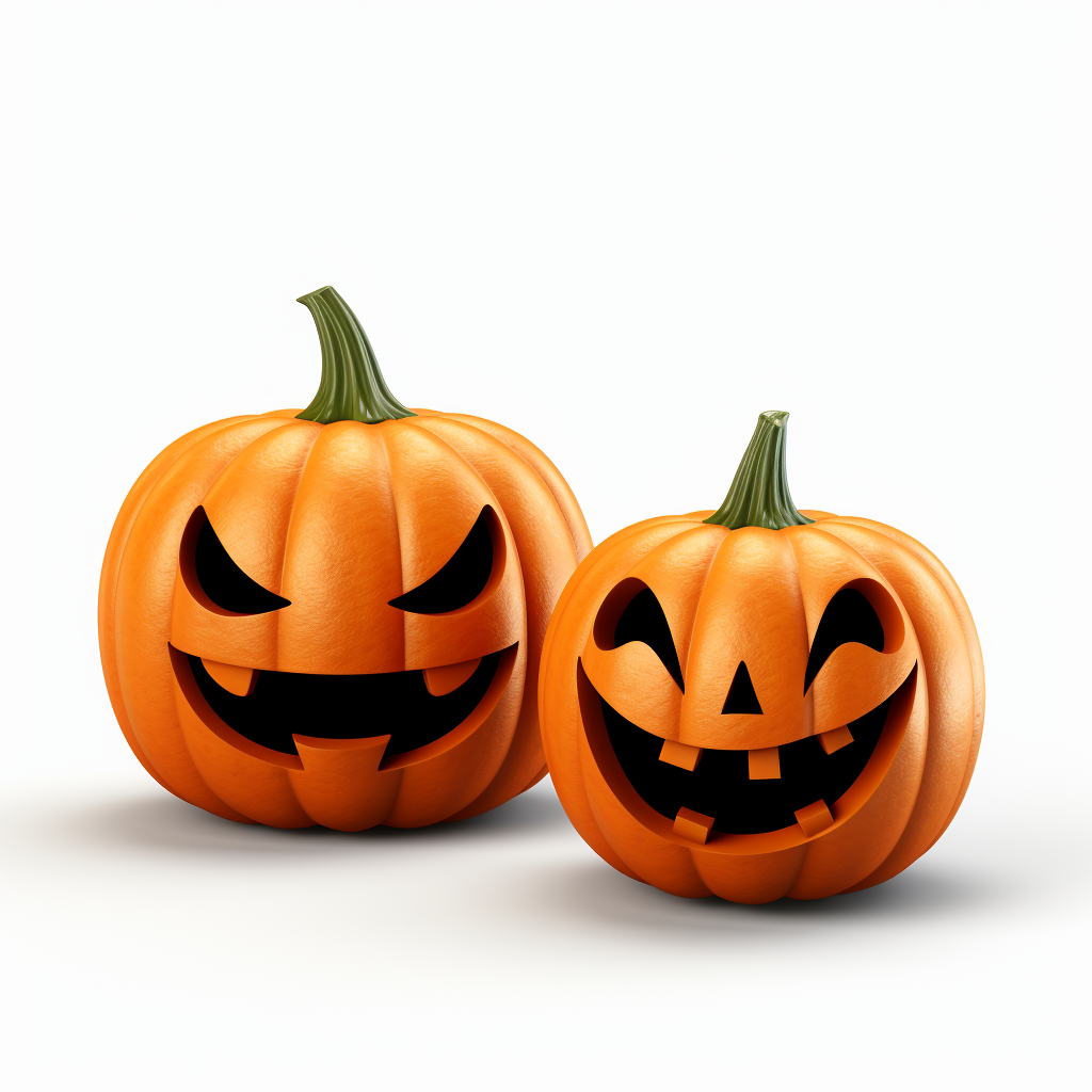 Two Halloween Pumpkins Clipart