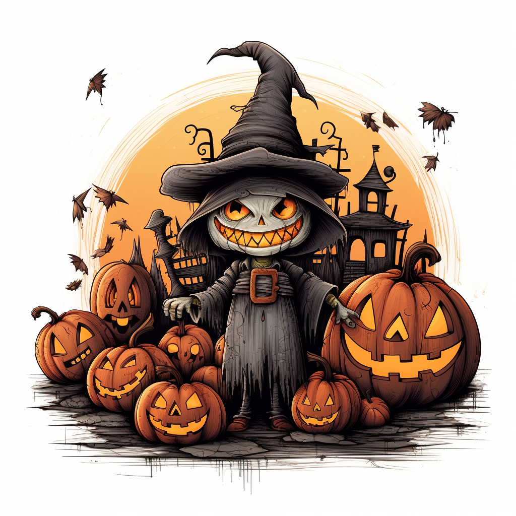 Witch Pencil Style Clipart