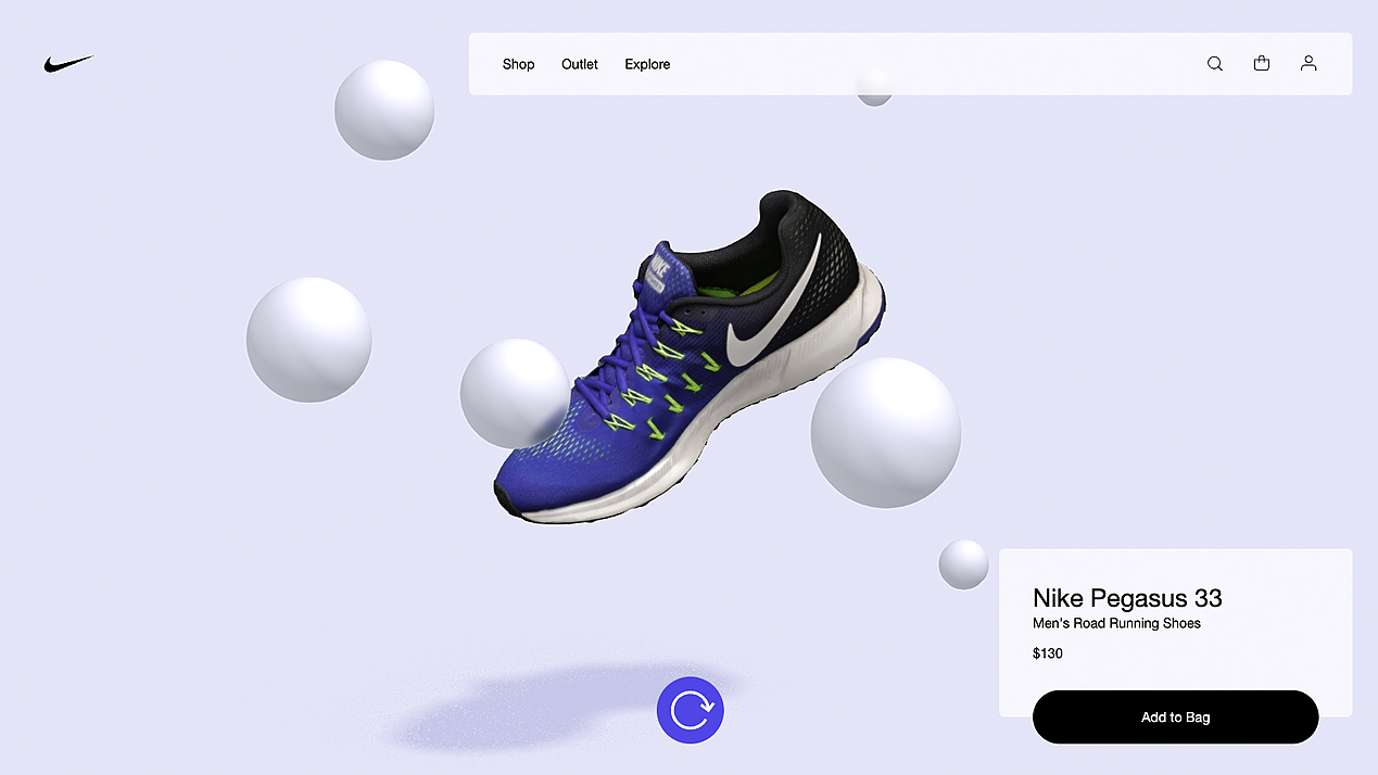 CodePen 3D Experience with Spline