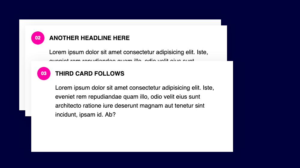 Pure CSS - Sticky-Stacked Cards