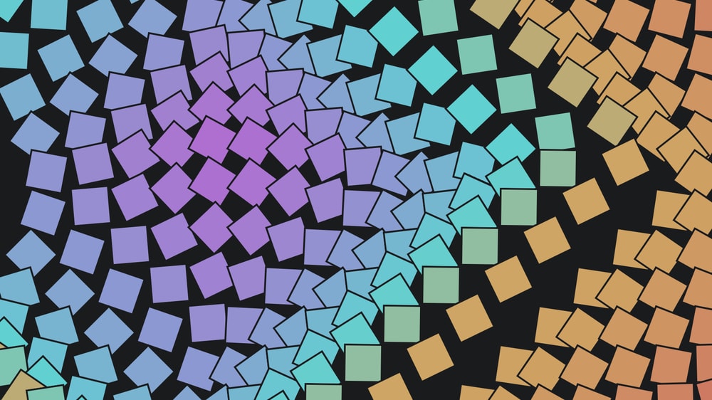 Colorful Wavy Squares: css-doodle edition