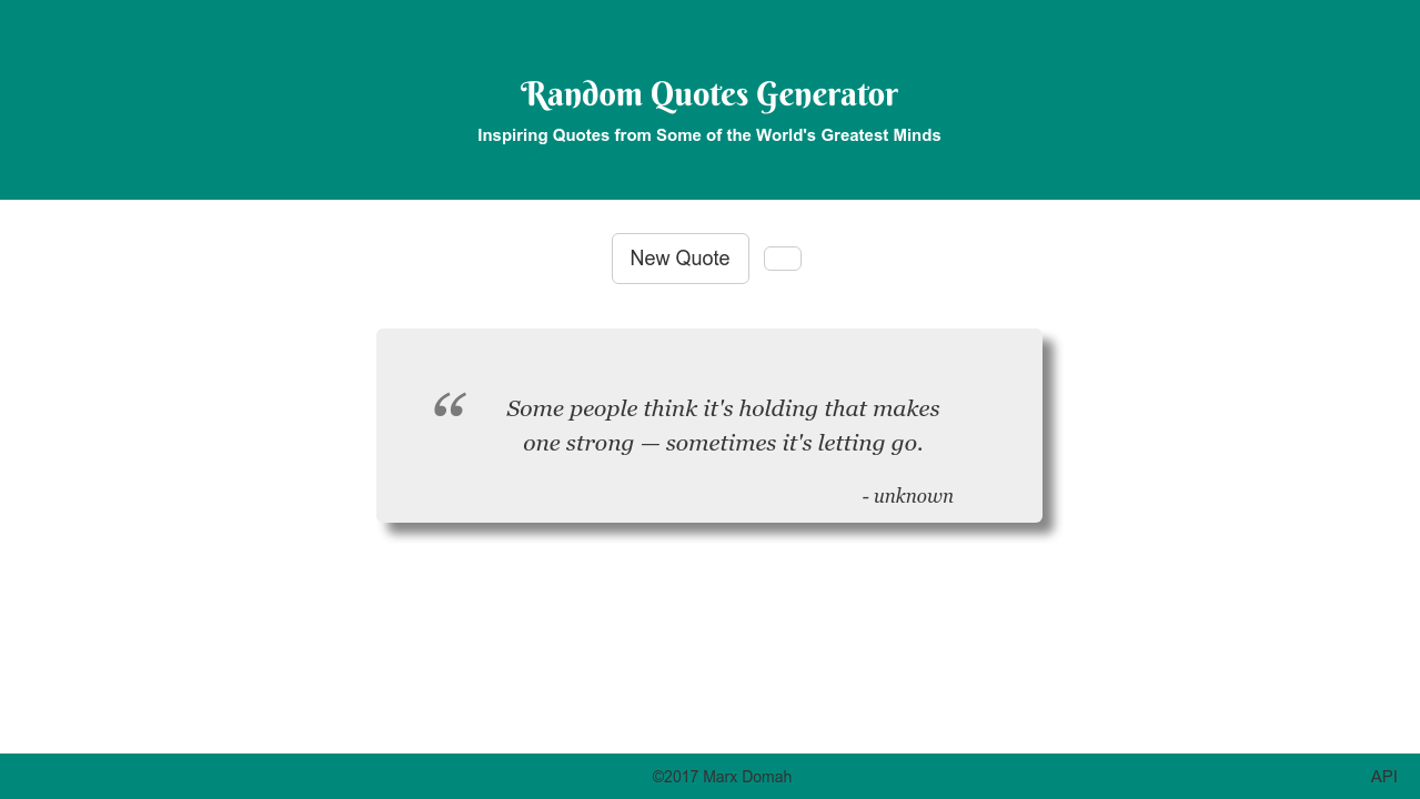 Random Quotes Generator By Marx Domah