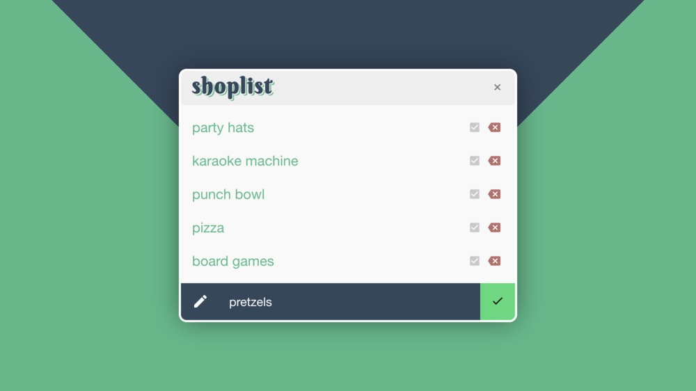 Vue.js Shopping List